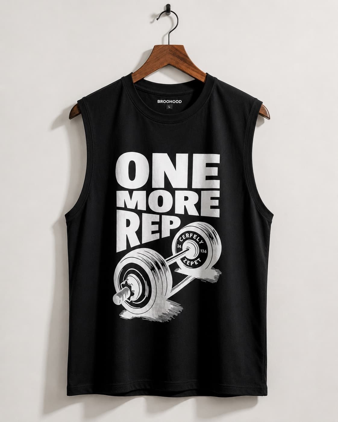 One More Rep Gym Vest — Black