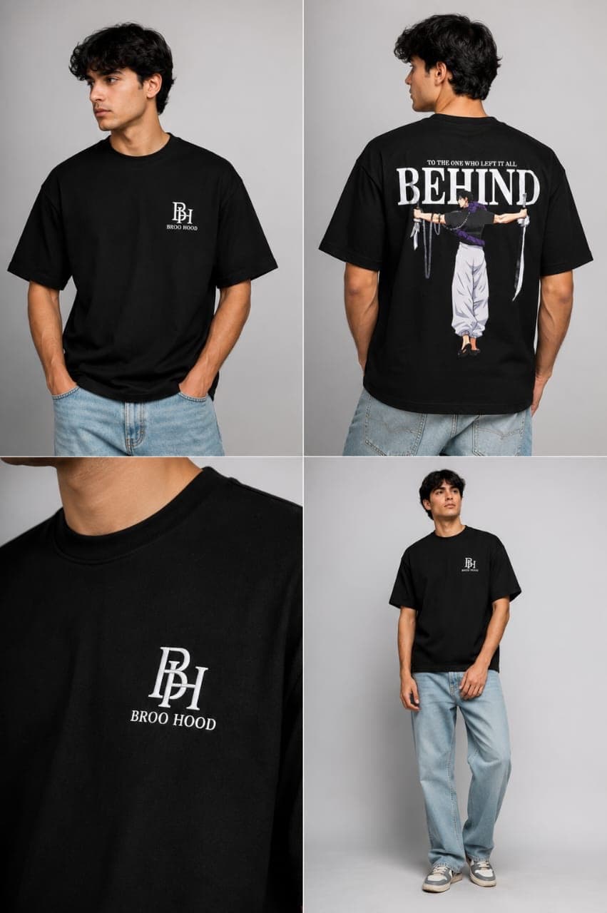 Oversized Behind Print T-Shirt