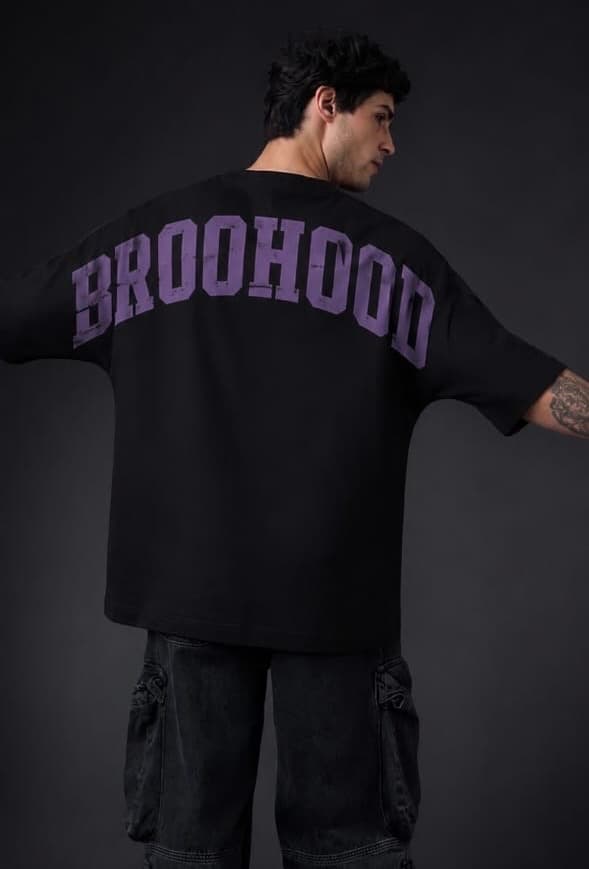 Oversized BrooHood Print T-Shirt